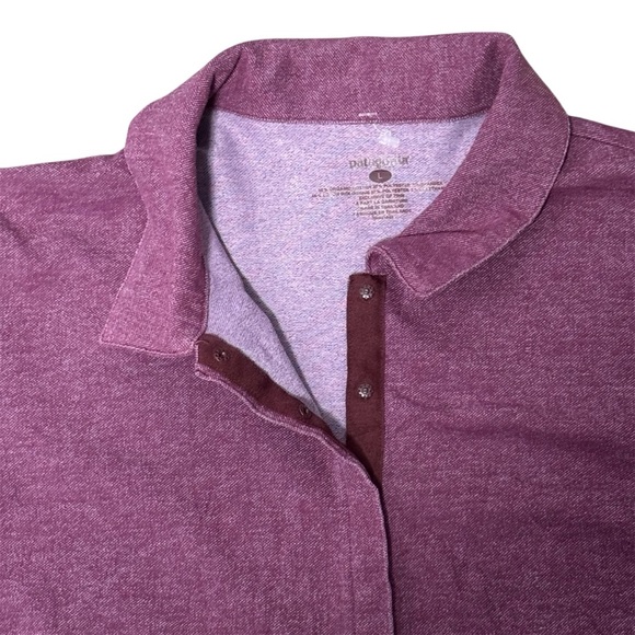 PATAGONIA - Women’s Organic Cotton Henley Long Sleeve Shirt - Purple - Large - Picture 10 of 10